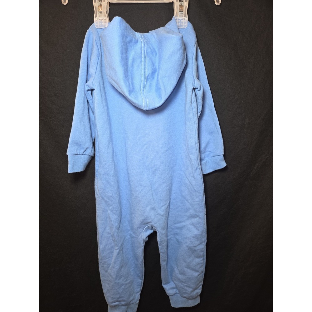 Nike Air Jordan Romper Full Zip Baby Boy Hooded Coverall Blue White Sz 18M - Picture 6 of 7